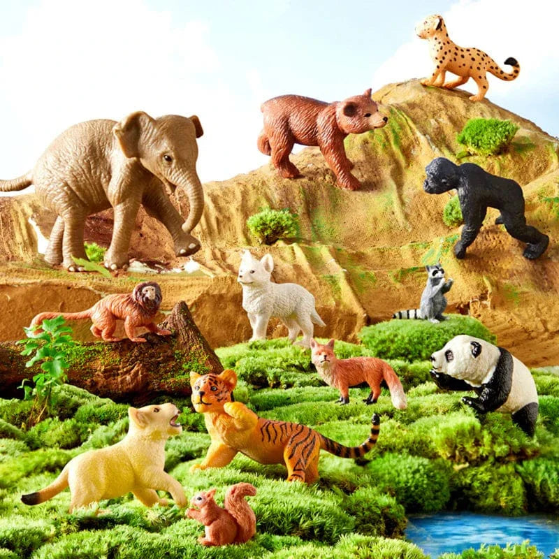 Villem MIDEER loomafiguuride komplekt Mini Safari 12 looma Mideer