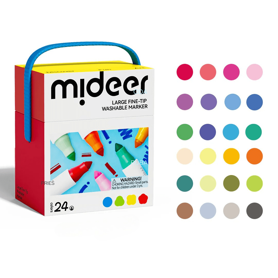 Villem MIDEER mahapestavad viltpliiatsid 24 tooni Mideer