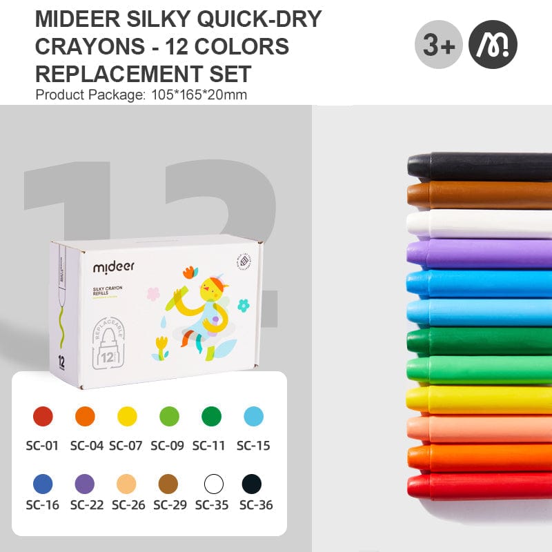 Villem Šilkinių kreidelių papildymas, 12 spalvų mideerart