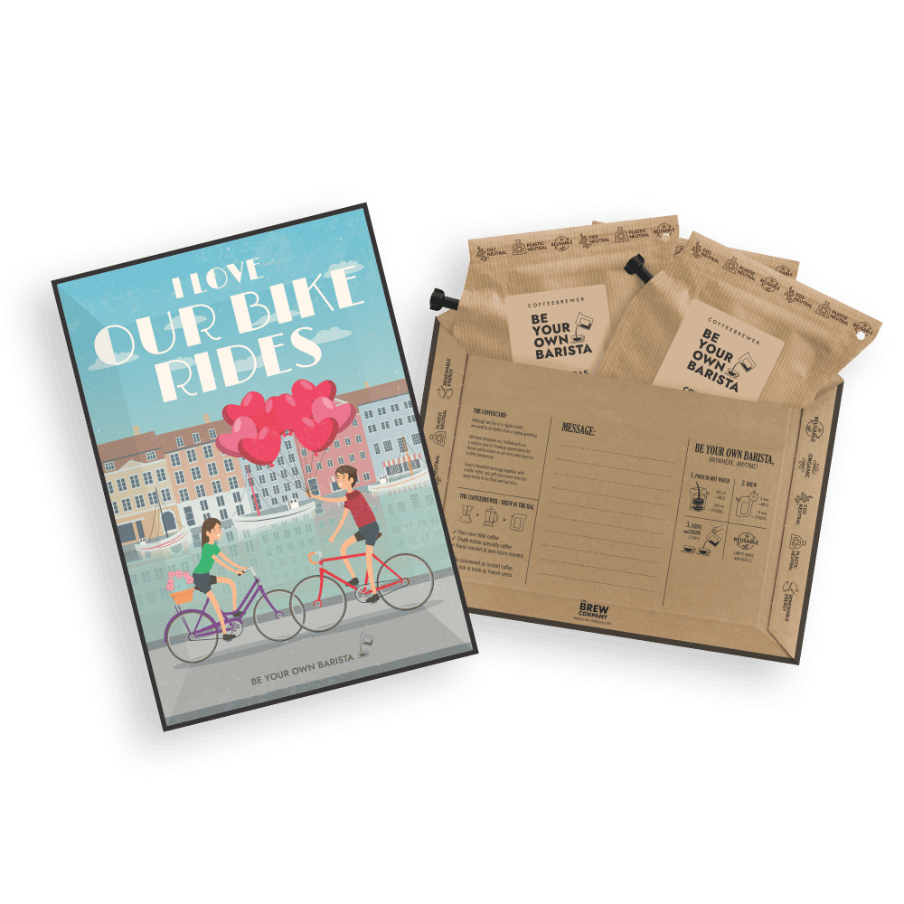 BIKING COFFEE GREETING CARDS Coffee and tea cards The Brew Company
