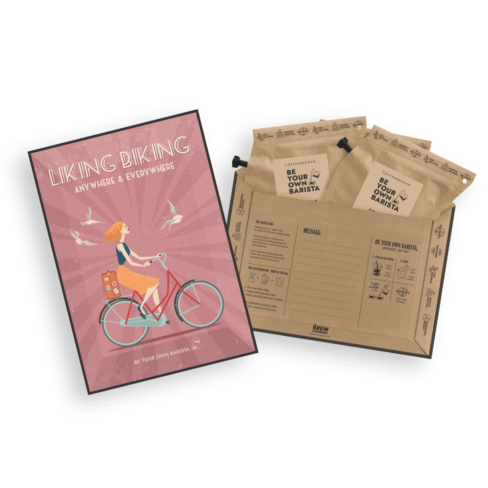 BIKING COFFEE GREETING CARDS Coffee and tea cards The Brew Company