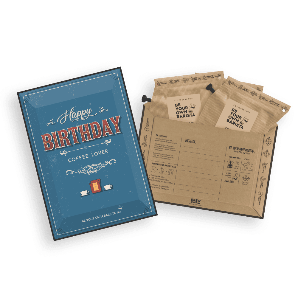 HAPPY BIRTHDAY COFFEE GREETING CARDS Coffee and tea cards The Brew Company