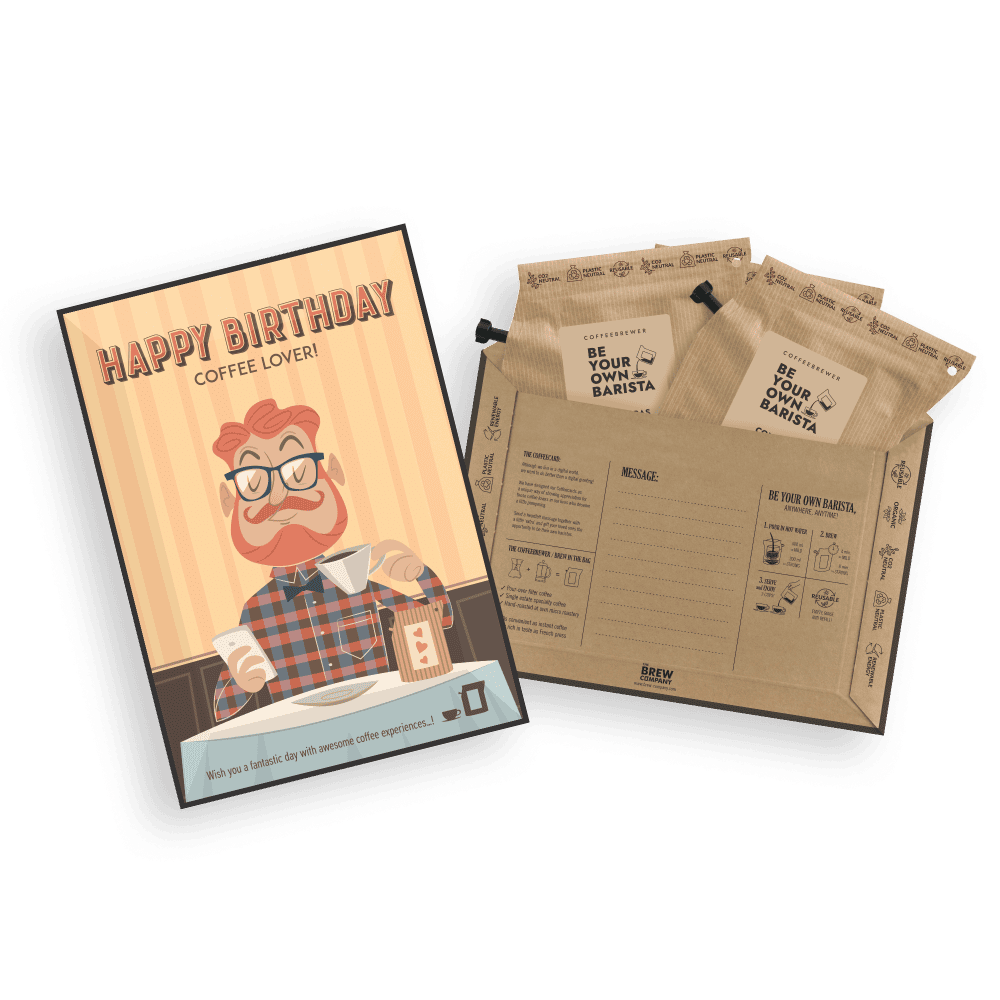 HAPPY BIRTHDAY COFFEE GREETING CARDS Coffee and tea cards The Brew Company