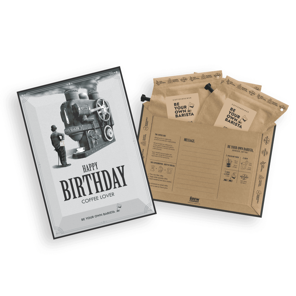 HAPPY BIRTHDAY COFFEE GREETING CARDS Coffee and tea cards The Brew Company