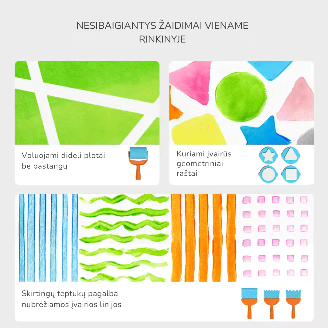 Villem Įrankių rinkinys piešimui dažais Mideer
