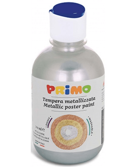 Villem PRIMO guaššvärv hõbedane metallik 300ml PRIMO